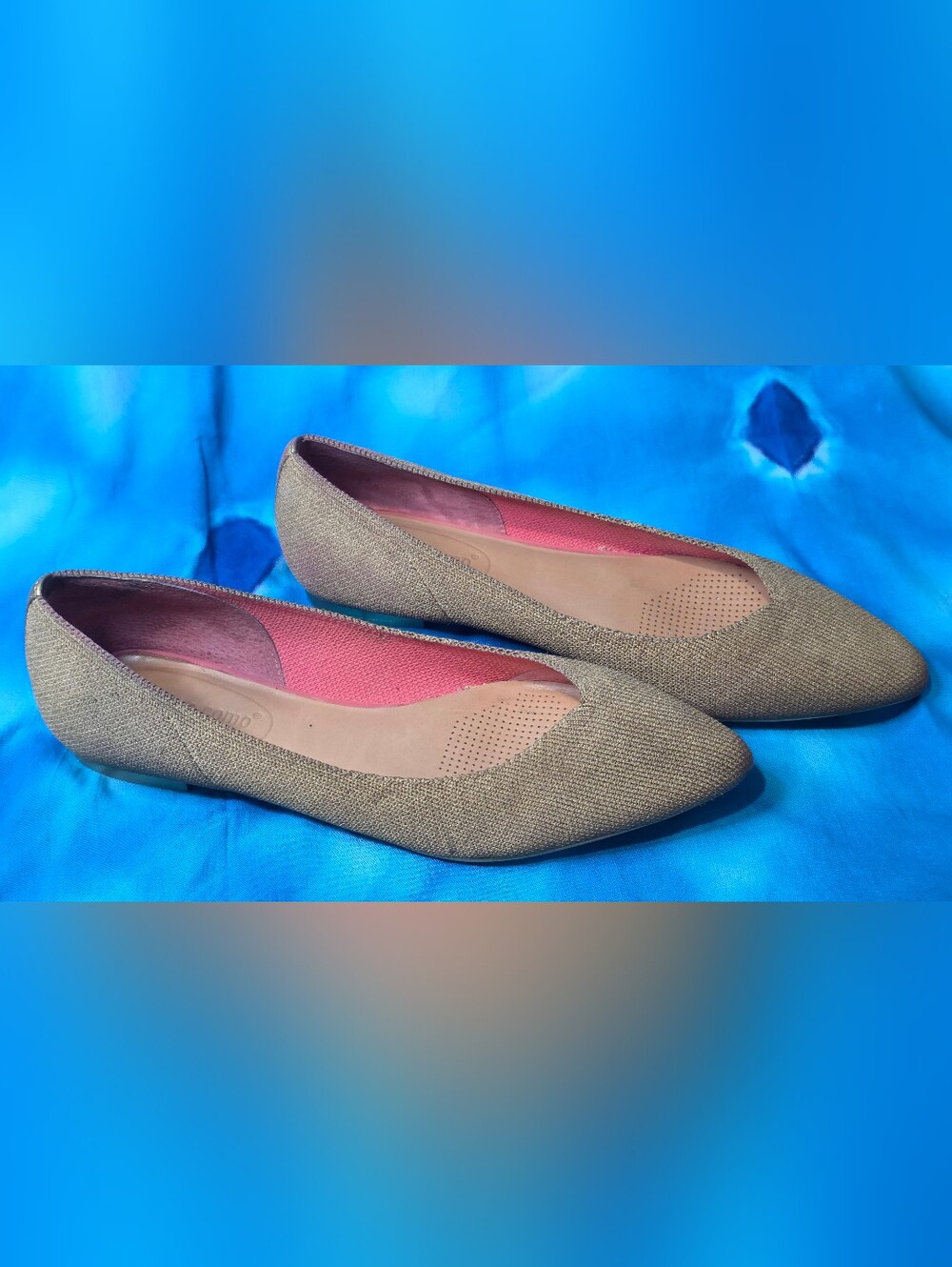 Corso Como Metallic Bronze Woven Pointed Toe Comfort Flats Size 9M